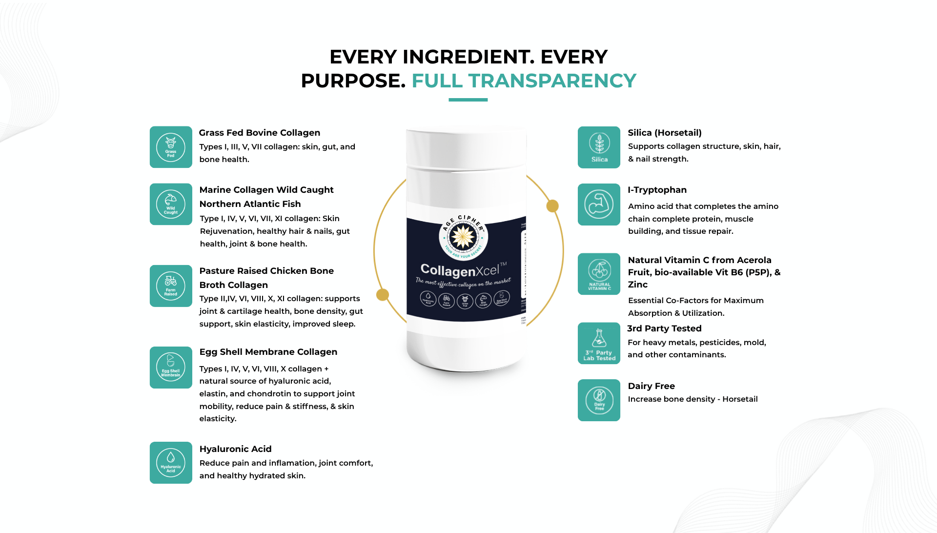 Age Cipher CollagenXcel ingredients
